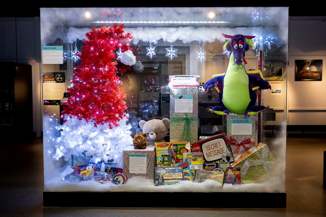 Display Case with Cryptologic Toys