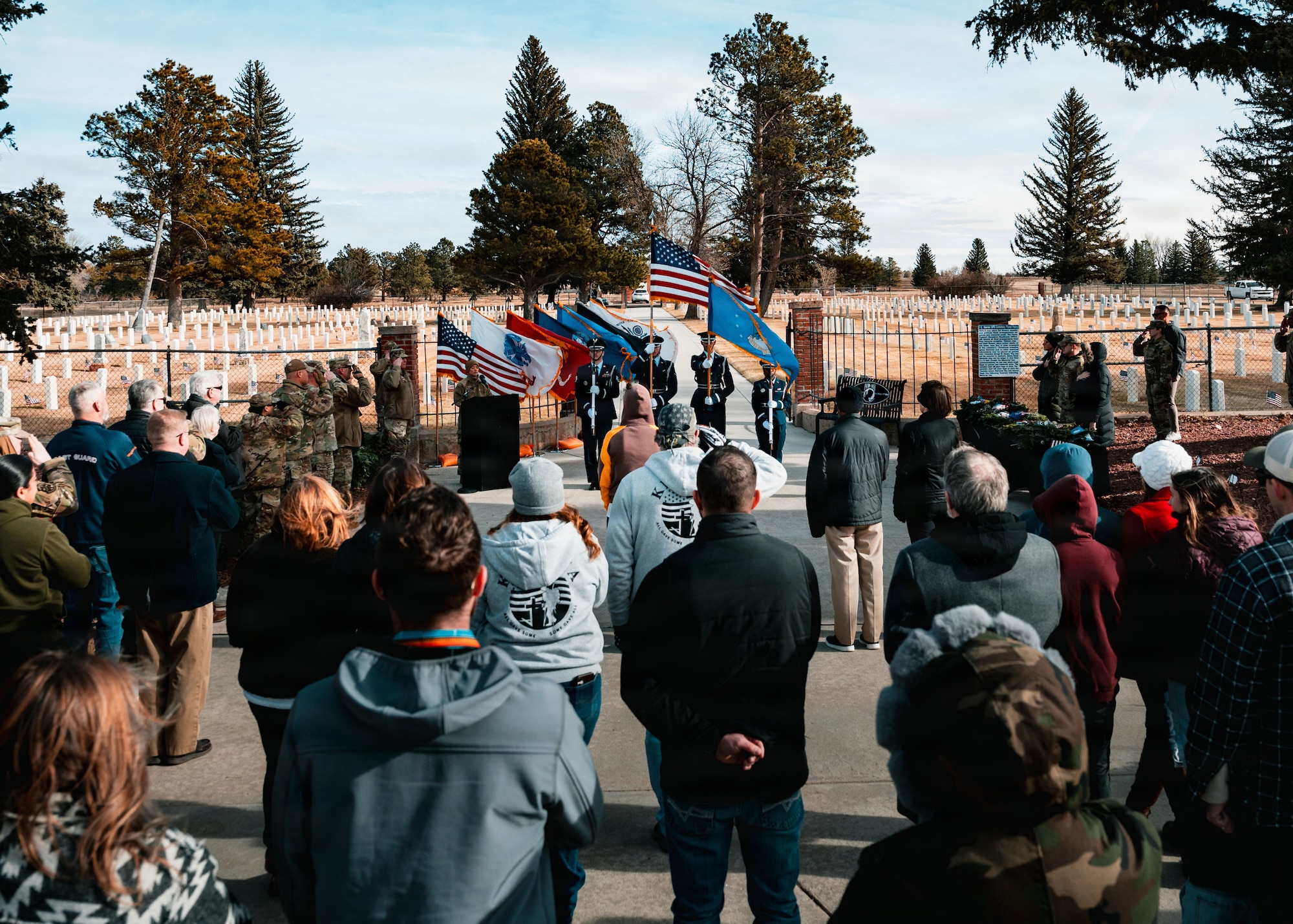Wreaths Across America is an annual nationwide initiative that brings communities together to remember and honor U.S. veterans by placing wreaths at their gravesites.