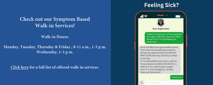 Feeling Sick? Check out our symptoms based services.