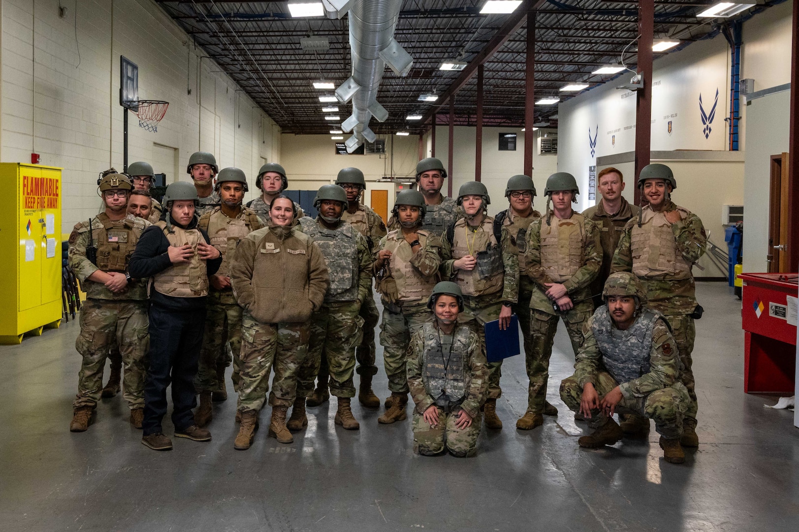 people gather for group photo