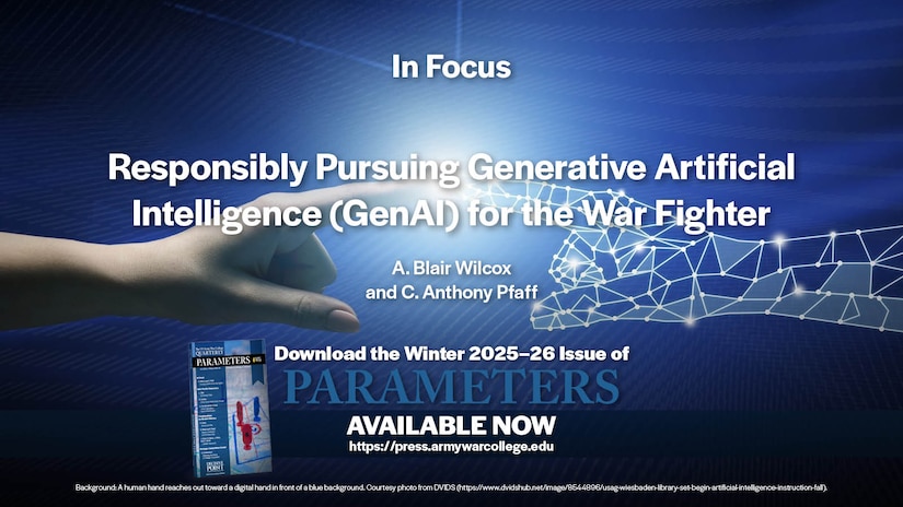 Slide for article Responsibly Pursuing Generative Artificial Intelligence (GenAI) for the War Fighter
