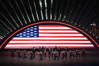 The U.S. Air Force Honor Guard Drill Team rehearses for Qatar’s International Festival of Military Music and Marching in Doha, Qatar, Dec. 15, 2025.