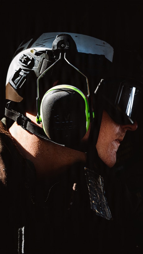 A U.S. Marine with the Marine Medium Tiltrotor Squadron (VMM) 265 (Rein.), 31st Marine Expeditionary Unit, prepares to conduct Tactical Combat Casualty Care on a simulated casualty aboard the forward-deployed amphibious assault carrier USS Tripoli (LHA 7), flagship of the Tripoli Expeditionary Strike Group, Dec. 6, 2025, while conducting routine operations in the U.S. 7th Fleet Area of Operations. The 31st MEU, the Marine Corps’ only continuously forward-deployed MEU, provides a flexible and lethal force ready to perform a wide range of military operations as the premiere crisis response force in the Indo-Pacific region. (U.S. Marine Corps photo by Lance Cpl. Raul Sotovilla)