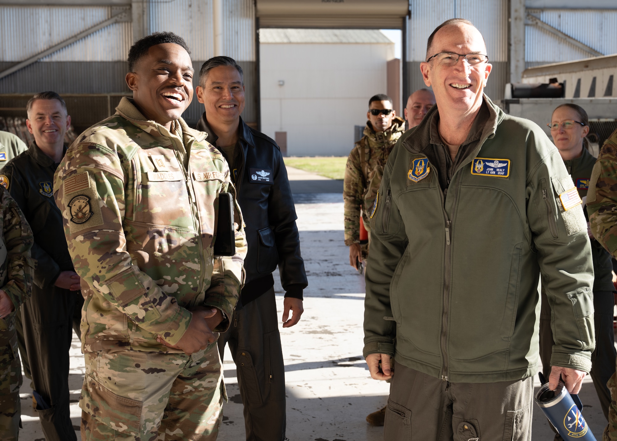 Airmen smiling