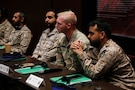U.S. Central Command (CENTCOM) and Royal Saudi Air Force (RSAF) personnel listen to a presentation during tabletop exercise Protection Shield at the University of Tampa, Dec. 8, 2025. CENTCOM, the Kingdom of Saudi Arabia Ministry of Defense, and other subject matter experts participated in the consequence management tabletop exercise that aims to prevent, protect, and respond to incidents while improving interagency operability. (U.S. Central Command Public Affairs photo by Tom Gagnier)