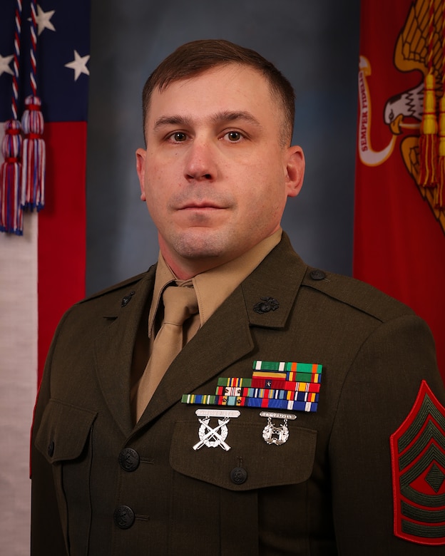 First Sergeant Thomas O. Moulton, Inspector-Instructor Unit Senior Enlisted Leader, H&S CO., 1ST BATTALION, 25TH MARINE REGIMENT