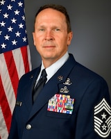 Portrait of U.S. Air Force Chief Master Sgt. Robert Hartzog, the 169th Fighter Wing command chief at McEntire Joint National Guard Base, South Carolina Air National Guard, June 12, 2024.