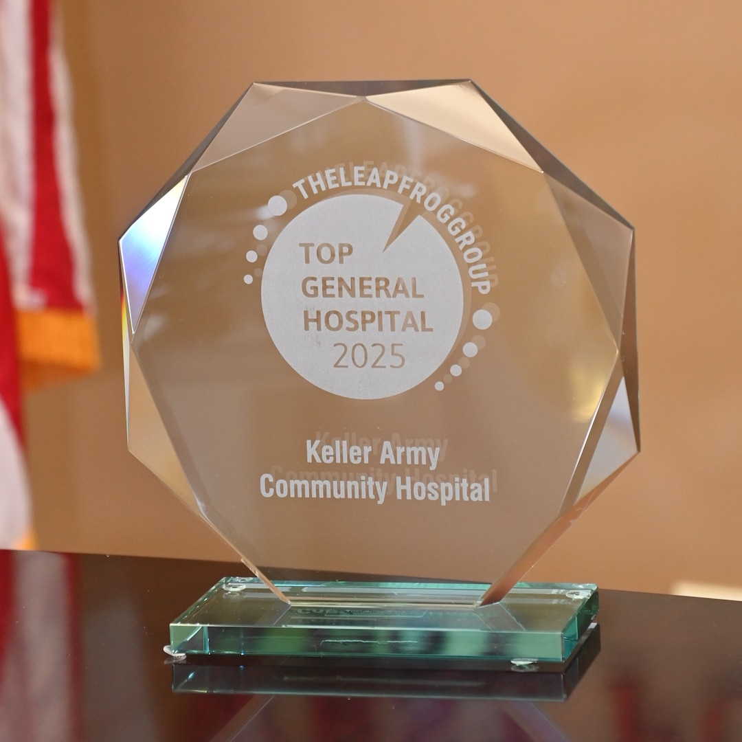 The Leapfrog Group '2025 Top General Hospital' award – recognizing Keller Army Community Hospital’s demonstration of the highest performance in the nation on quality and patient safety, including ethical billing and informed patient consent procedures, lower infection rates, prevention of medication errors, and surgical safety.