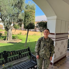251201-N-FT324-6551. ROTA, Spain (December 1, 2025). Hospital Corpsman Third Class Aspen Eby, assigned to the Directorate of Surgical Services at U.S. Naval Hospital Rota, supports warfighter readiness by providing women’s health care as a General Duty Corpsman in the OB/GYN clinic at Naval Station Rota, Spain. (U.S. Navy Photo by Lt. Cmdr. Alicia Sacks).