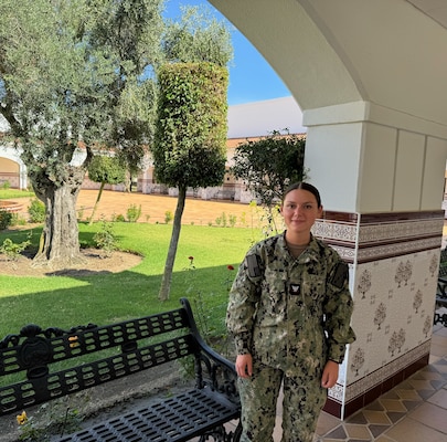 251201-N-FT324-6551. ROTA, Spain (December 1, 2025). Hospital Corpsman Third Class Aspen Eby, assigned to the Directorate of Surgical Services at U.S. Naval Hospital Rota, supports warfighter readiness by providing women’s health care as a General Duty Corpsman in the OB/GYN clinic at Naval Station Rota, Spain. (U.S. Navy Photo by Lt. Cmdr. Alicia Sacks).