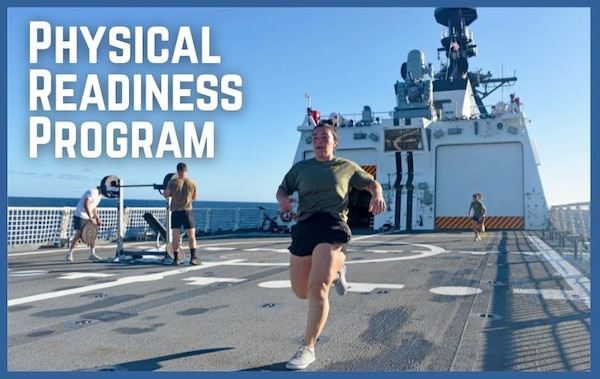 Crewmembers onboard the U.S. Coast Guard Cutter Mohawk participate in a group workout while underway in the Atlantic Ocean, Aug. 4, 2022. While on deployment in the U.S. Naval Forces Africa area of operations, the Crew of the Mohawk focus on personal physical readiness. (U.S. Coast Guard photo by Petty Officer 3rd Class Jessica Fontenette)