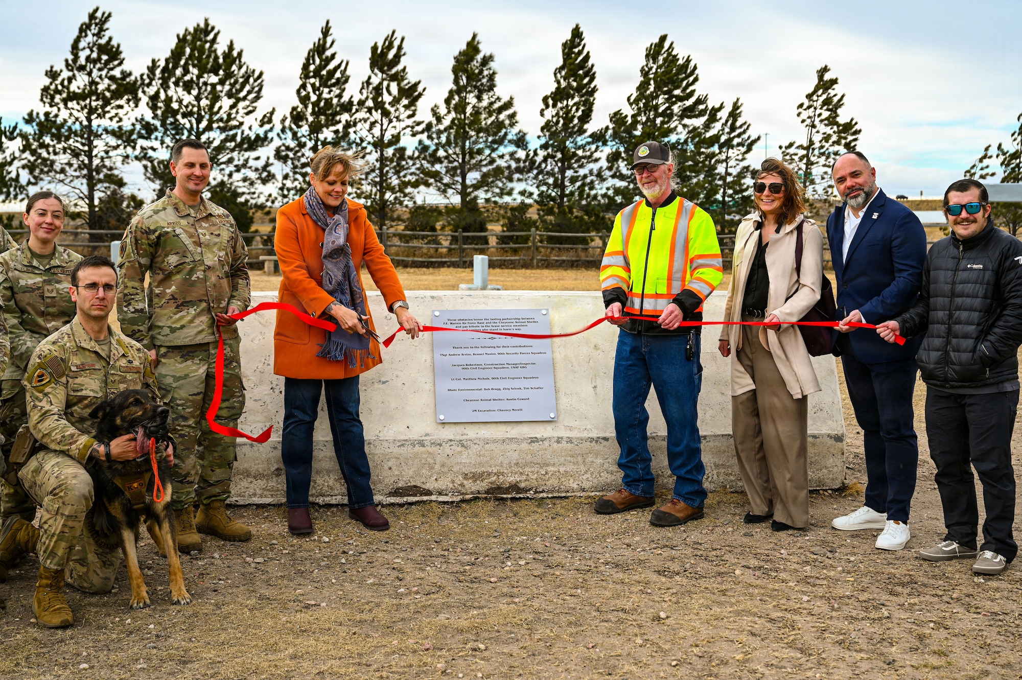 Through the partnership between 90 SFS, CAS and Bhate Environmental Associates, decommissioned MWD training obstacles from F.E. Warren Air Force Base were repurposed to revitalize the shelter’s aging dog park and benefit the Cheyenne community.
