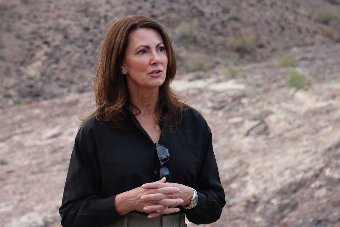 Army Chief of Public Affairs Rebecca Hodson joins USACE senior leaders on a tour of Painted Rock Dam Nov. 17 in Gila Bend, Arizona. Hodson expressed the Army’s vital role to the nation’s civil works programs, including protecting critical infrastructure, flood-risk management and disaster response.
