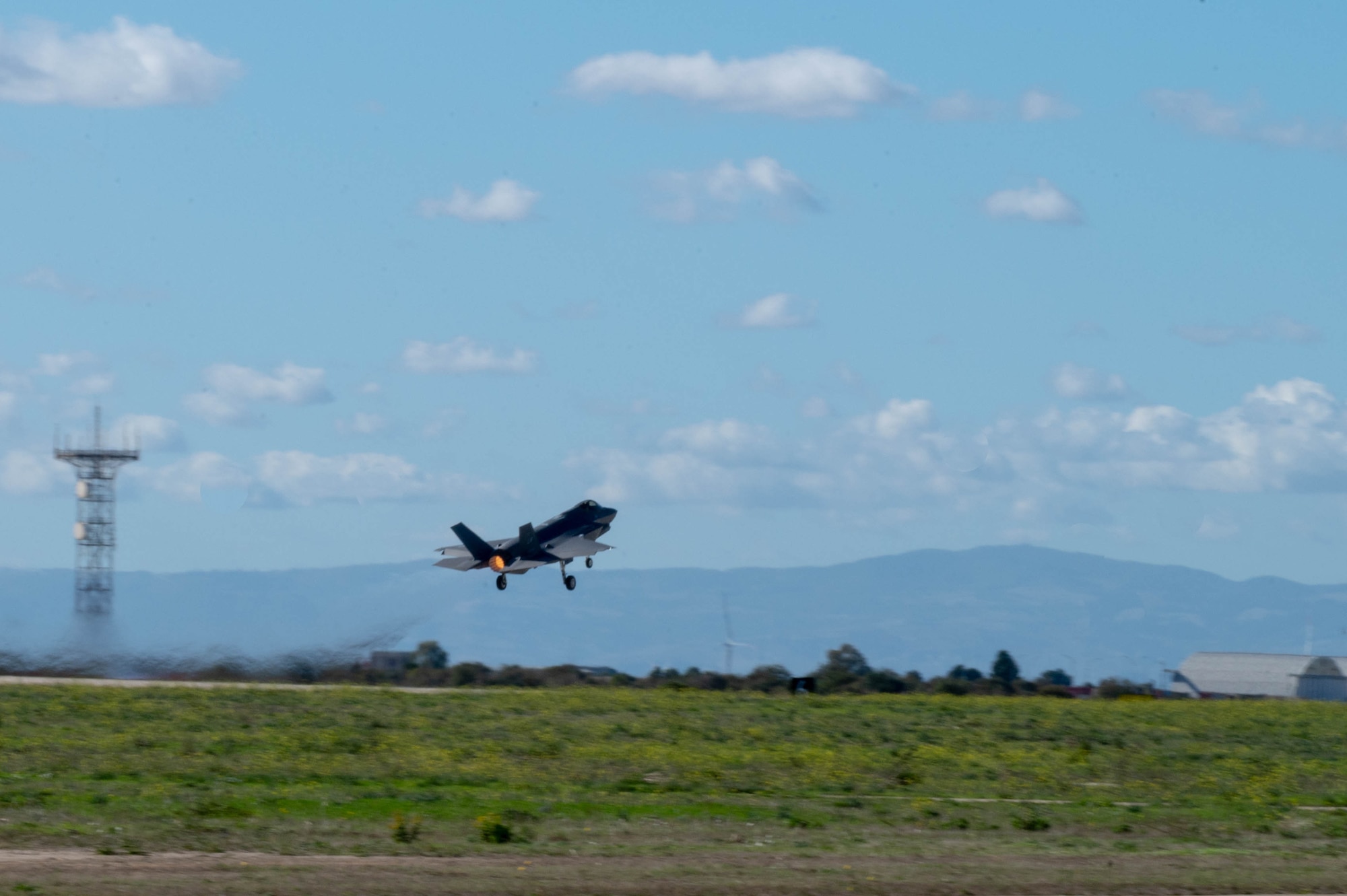 F-35A Lightning II takes off from air base