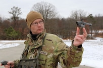 U.S. Army infantry cadre assigned to 1st Battalion, 166th Regiment – Regional Training Institute, Pennsylvania Army National Guard conduct Soldier Borne Sensor training at Fort Indiantown Gap Dec. 9-11, 2025, as part of ongoing efforts to modernize small-unit reconnaissance and prepare instructors for future unmanned aircraft system integration.
