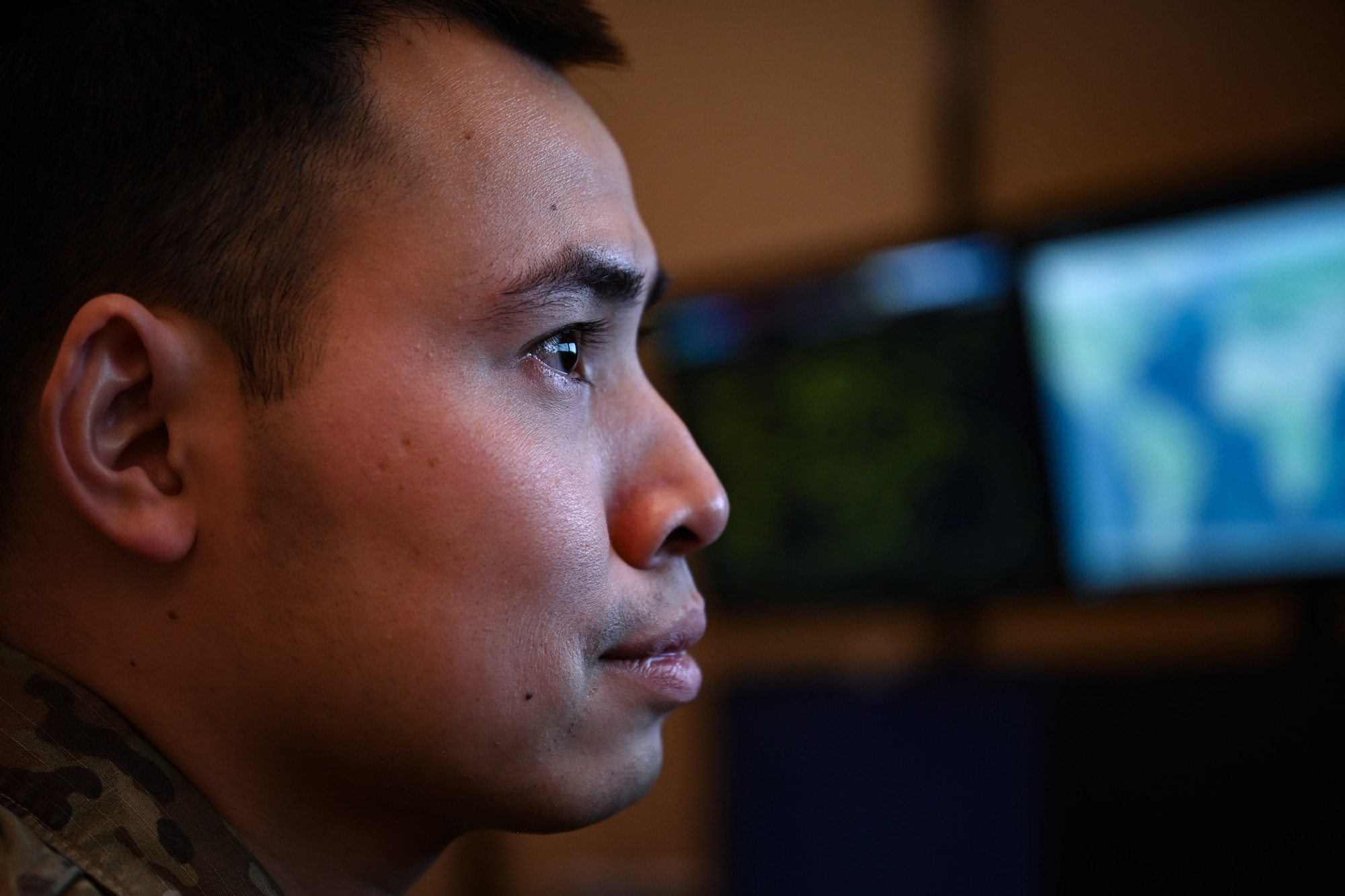 close up of Airman's face