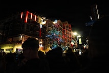 Marine Band San Diego performs at Little Italy’s tree lighting ceremony