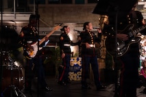 Marine Band San Diego performs at Little Italy’s tree lighting ceremony