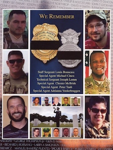 Dec. 21, 2025, marks ten years since the loss of the six AFOSI Fallen Heroes, who died near Bagram Airfield, Afghanistan, in 2015.