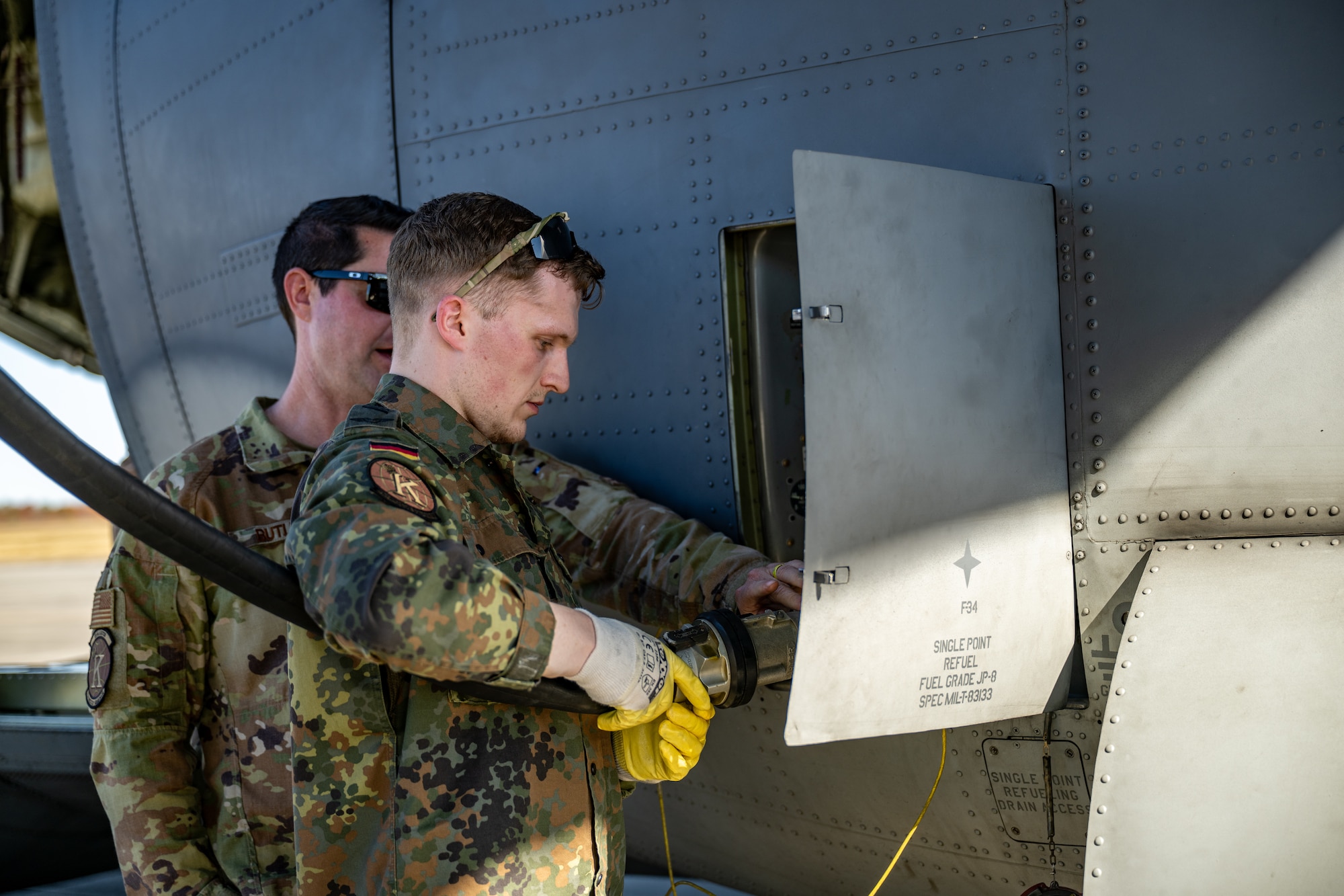 For four days at Moody, Airmen from the 71st Rescue Squadron and 23d Logistics Readiness Squadron trained with 14 German Air Force members in Forward Area Refueling Point (FARP) operations.