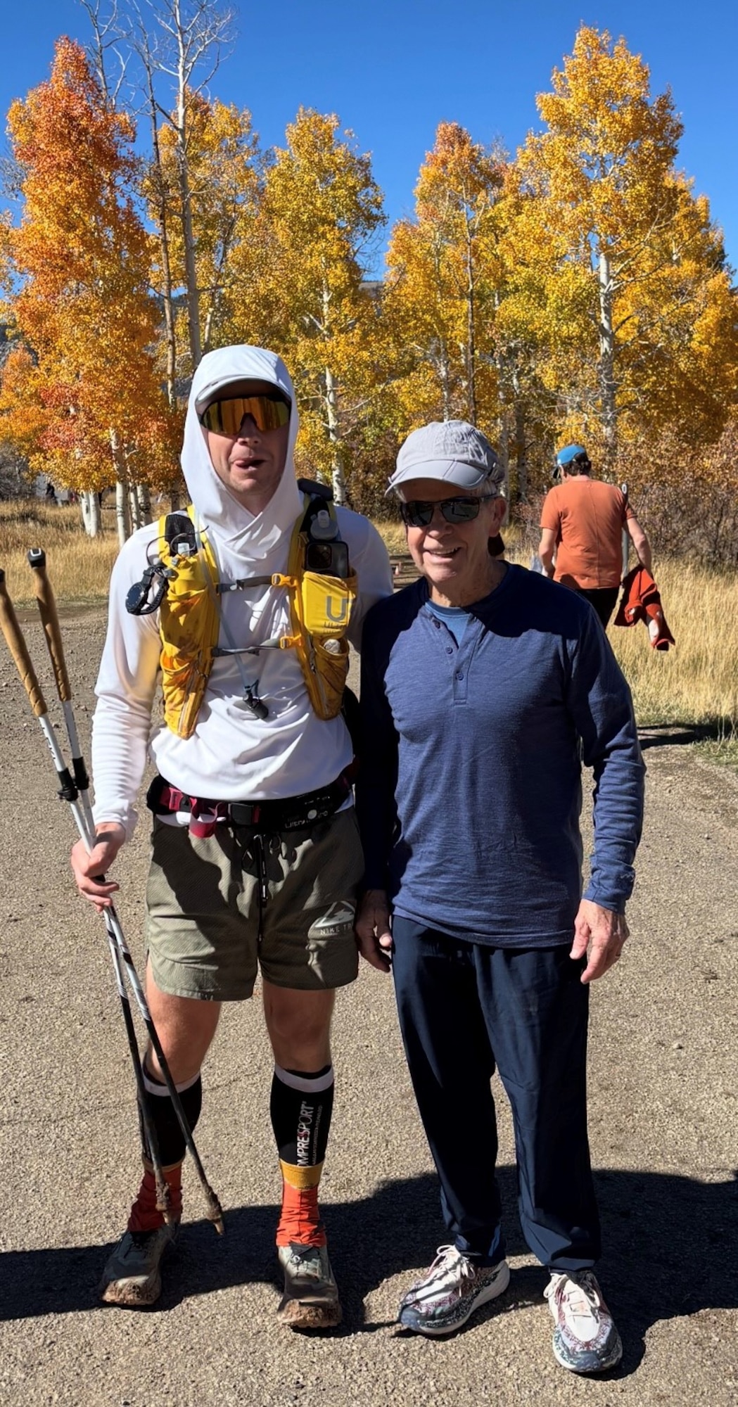Mike Dent, AEDC Technical Management Branch Chief at Arnold Air Force Base, Tenn., completed 13 miles of 2025 ultramarathon Moab 240 with is son during the four-day and 21-hour race. Mike joined Tim at mile 114.22, at Shay Mountain, sitting at about 8,400 feet. From there, they faced a climb to the peak at 10,600 feet before descending to Monticello Lake at mile marker 126.42. The father and son duo took off at 4:30 p.m. and arrived at aid station at 9:30 p.m. on Sunday, Oct. 12, 2025. (Courtesy Photo)