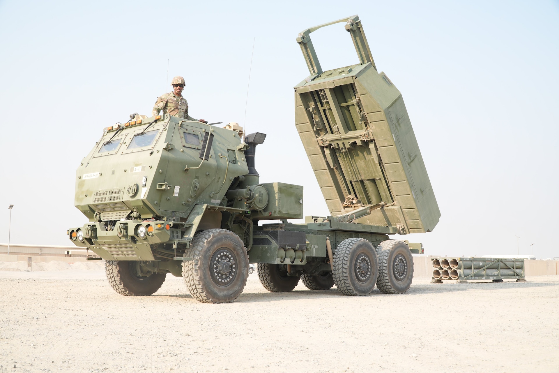 U.S. Army Spc. Jean Augustin from the 3rd Battalion, 116th Field Artillery Regiment of the Florida Army National Guard participates in a field training exercise during a military occupational specialty transition course at Camp Arifjan, Kuwait, held Oct. 31 through Nov. 16, 2025.