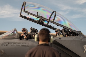 a person looks at a jet