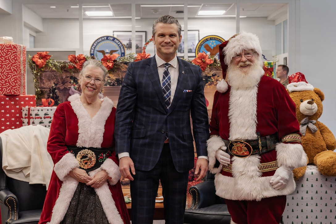 Secretary of War visits Toys for Tots Charity Event at the Pentagon