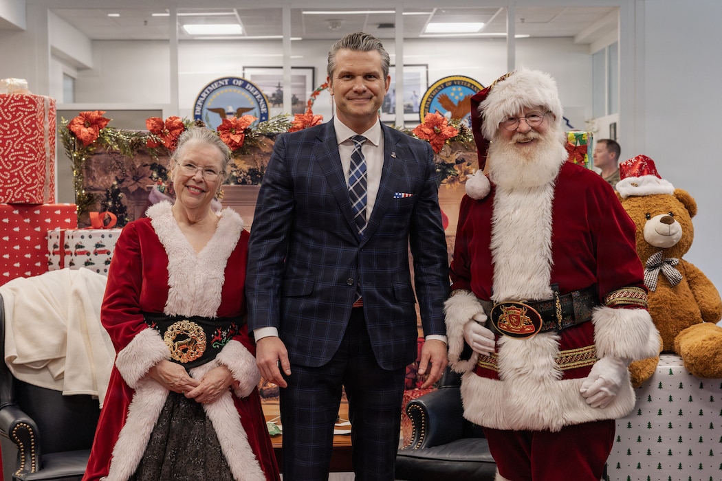 Secretary of War visits Toys for Tots Charity Event at the Pentagon