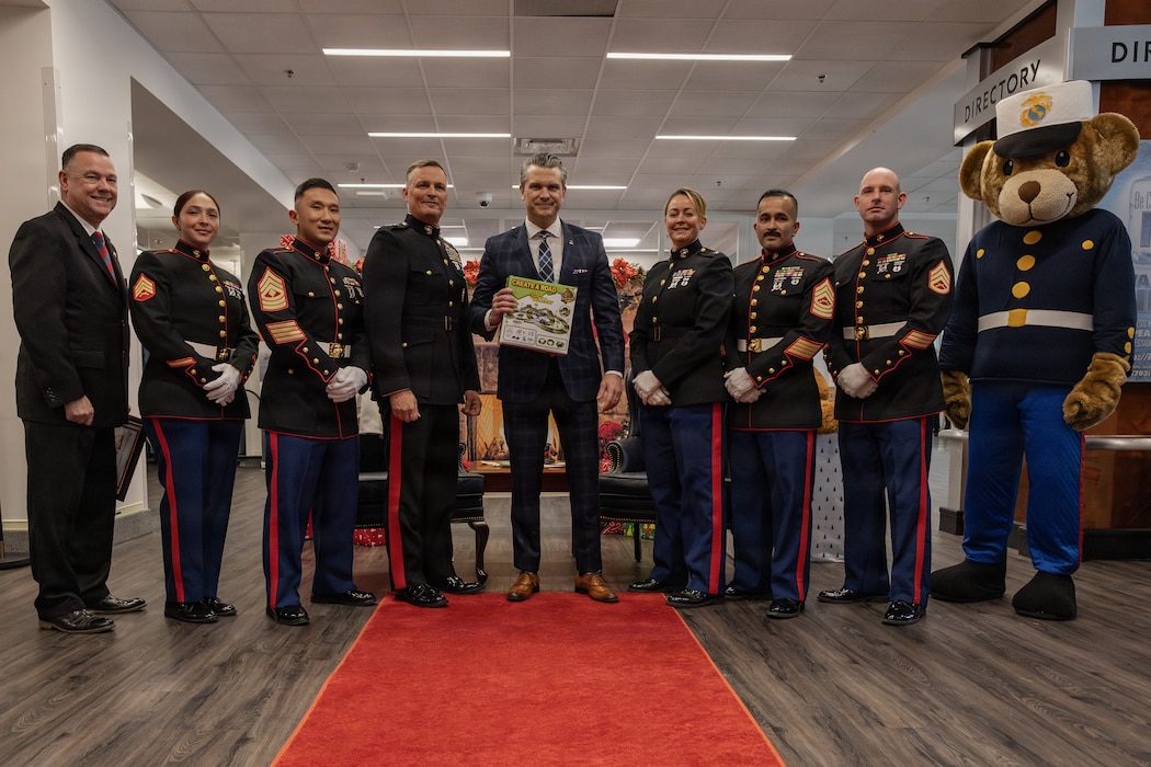 Secretary of War visits Toys for Tots Charity Event at the Pentagon