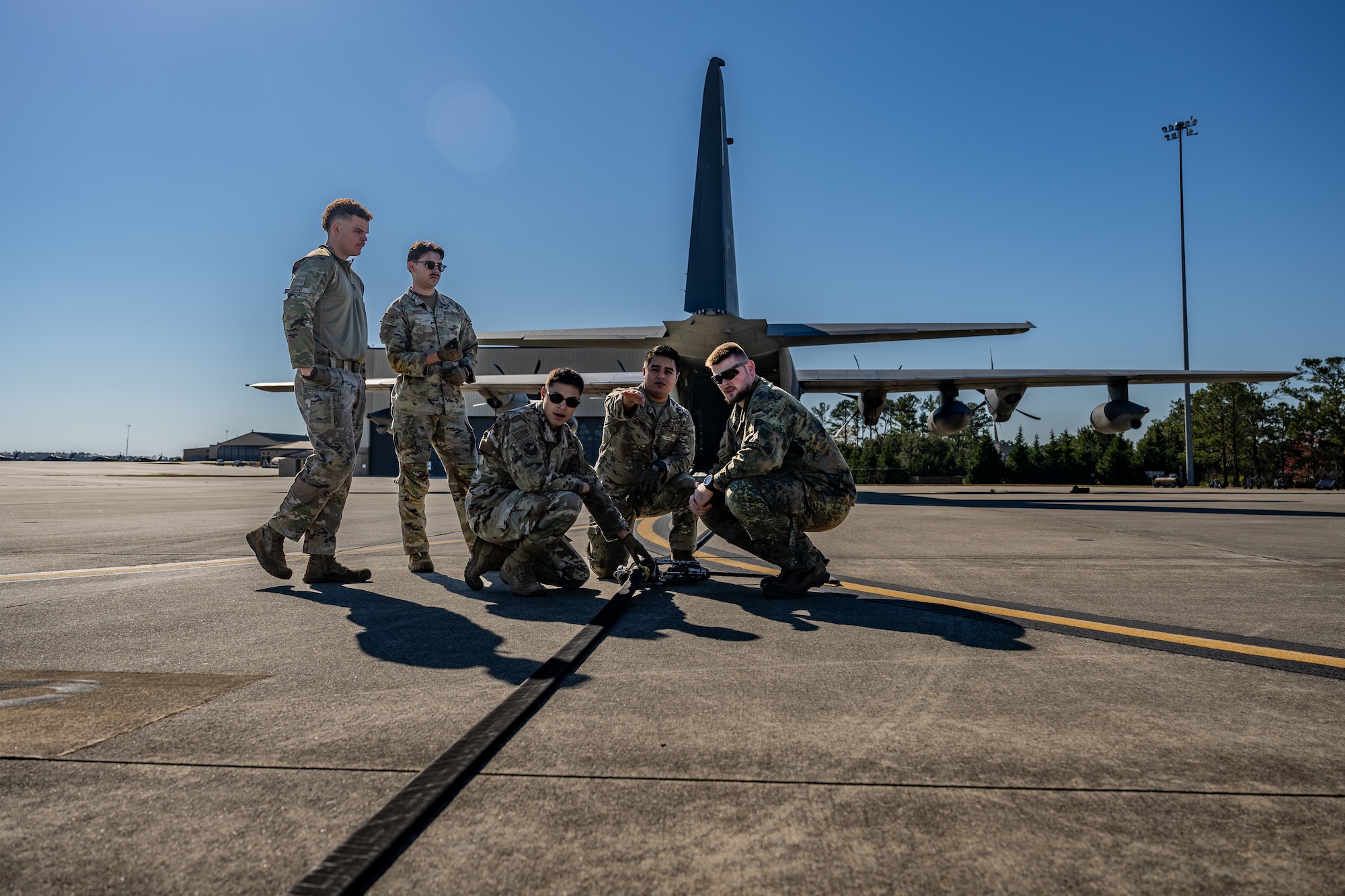 For four days at Moody, Airmen from the 71st Rescue Squadron and 23d Logistics Readiness Squadron trained with 14 German Air Force members in Forward Area Refueling Point (FARP) operations.