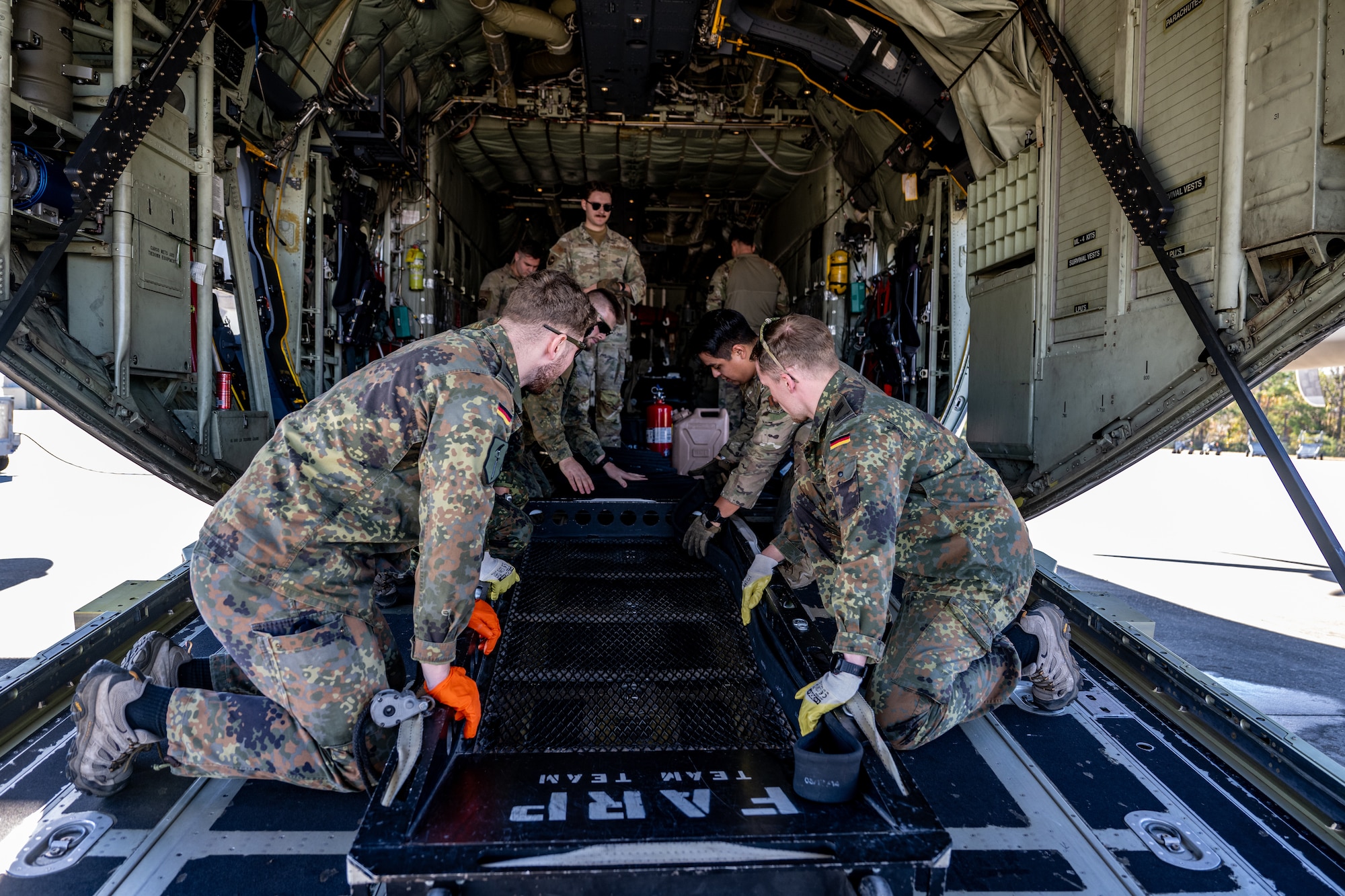 For four days at Moody, Airmen from the 71st Rescue Squadron and 23d Logistics Readiness Squadron trained with 14 German Air Force members in Forward Area Refueling Point (FARP) operations.