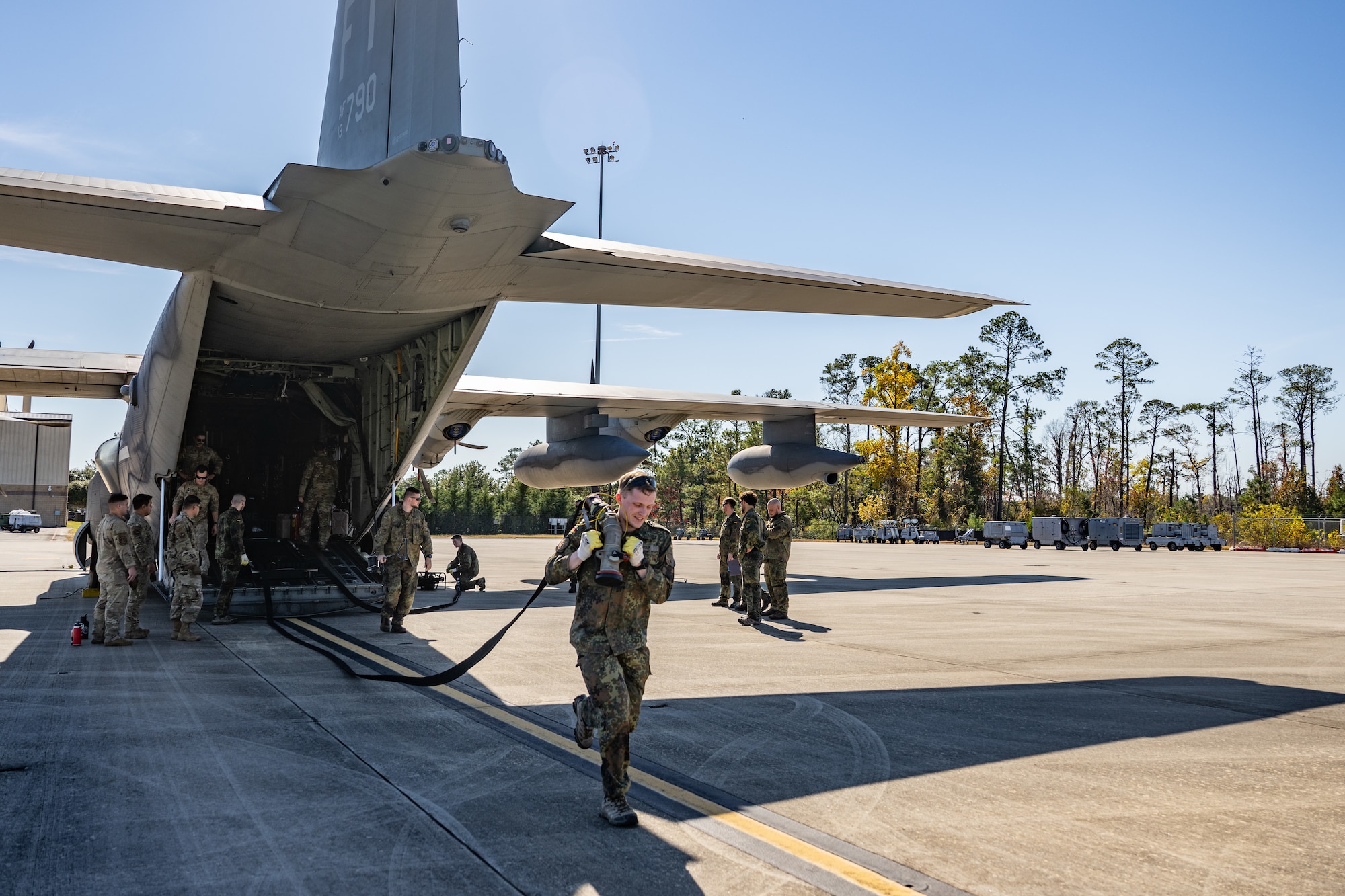 For four days at Moody, Airmen from the 71st Rescue Squadron and 23d Logistics Readiness Squadron trained with 14 German Air Force members in Forward Area Refueling Point (FARP) operations.