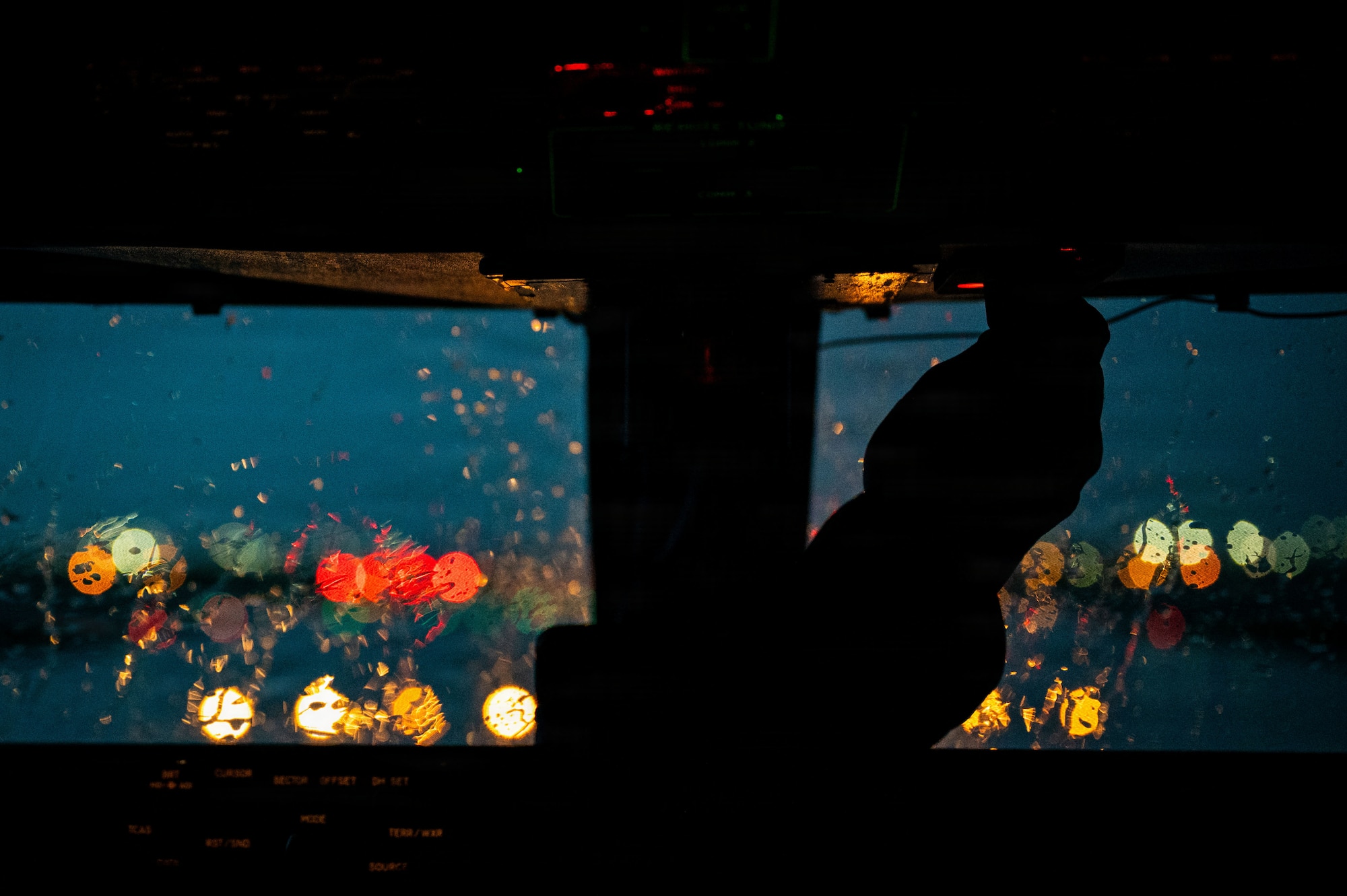 U.S. Air Force Capt. Sean McMahon, 351st Air Refueling Squadron KC-135 Stratotanker pilot, prepares for takeoff at RAF Mildenhall, Nov. 19, 2025.