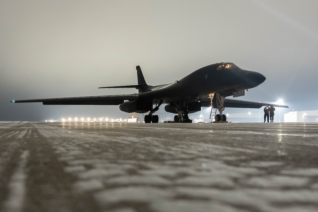 B1-B parked on flight line