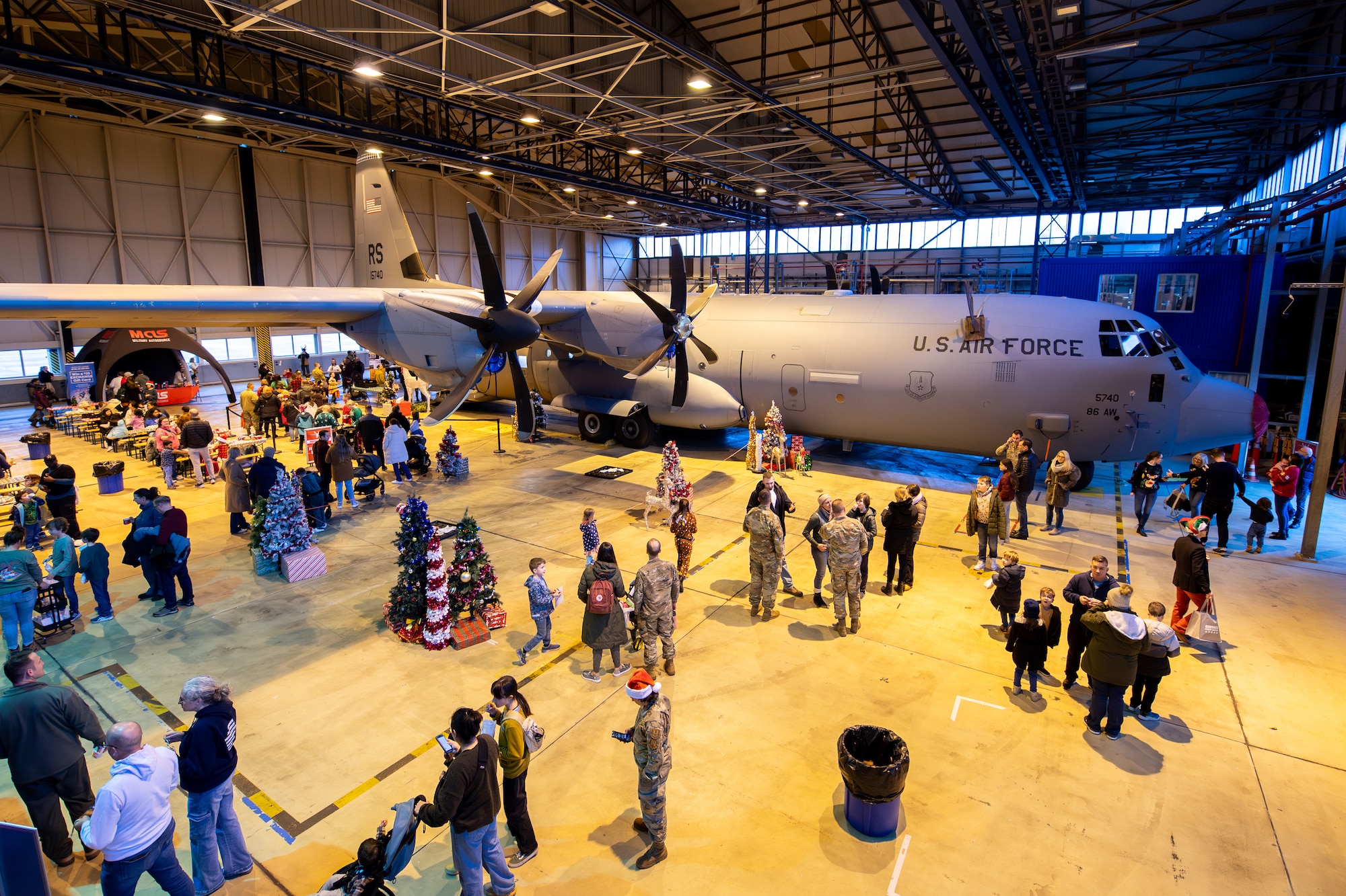 A photo of Kaiserslautern Military Community members talking with each other.