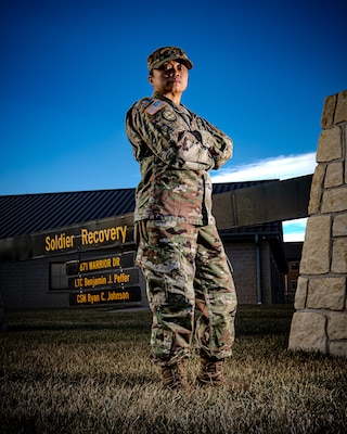 Master Sgt. Dawn Ho, a long-serving member of the Kansas Army National Guard, overcame a career-threatening injury and the deep sense of failure that followed by finding a new purpose during her recovery. Through her own perseverance and the dedicated support of her leadership and the Soldier Recovery Unit, she successfully transitioned to a new career field and earned a prestigious selection to the Sergeants Major Academy.