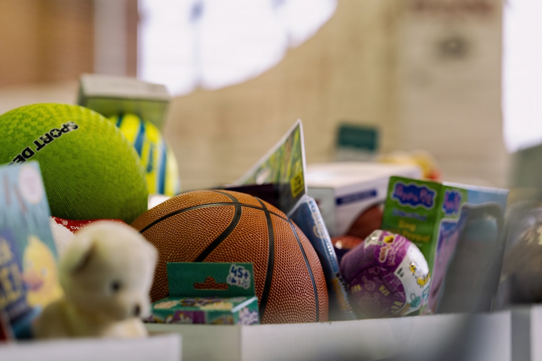 New, unwrapped toys fill boxes during a Toys for Tots charity event on Marine Corps Base Quantico, Virginia, Dec. 8, 2025. Since 1947, the Marine Corps Reserve has spearheaded the Toys for Tots program nationwide to collect toys for less fortunate children during the holiday season. Presently, the program distributes 7 to 18 million toys to children annually. (U.S. Marine Corps photo by Lance Cpl. Van Hoang)