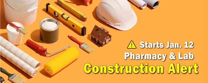 Beginning Jan. 12, 2026, the IACH Pharmacy will begin a fire-shutter replacement project. The standard customer-service windows will be closed during this work. Pharmacy operations will continue internally, but all patient interaction and prescription pickup will move to a temporary service area directly in front of the pharmacy. Patients should expect longer processing times throughout the construction period.