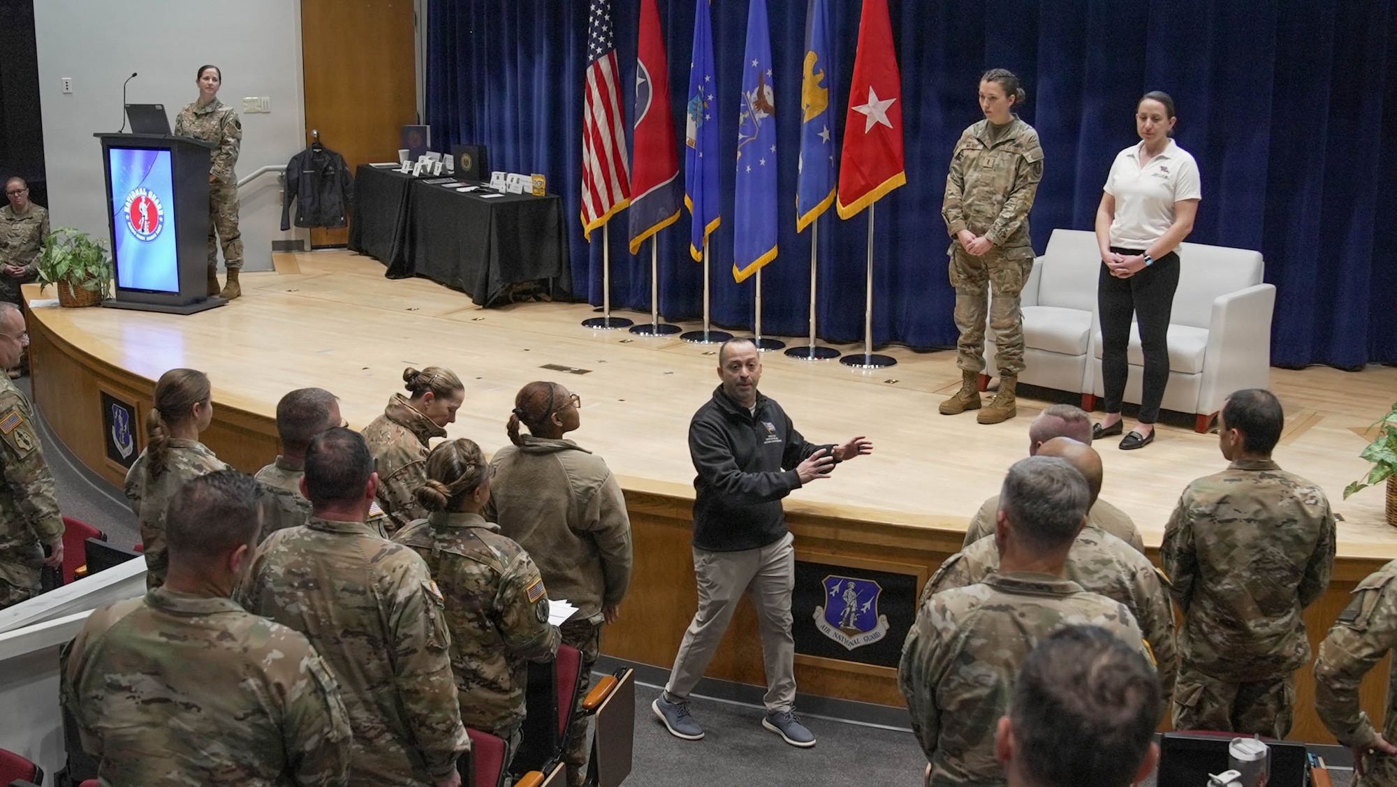CMSgt Alex Del Valle briefs students during the Joint Protocol Course