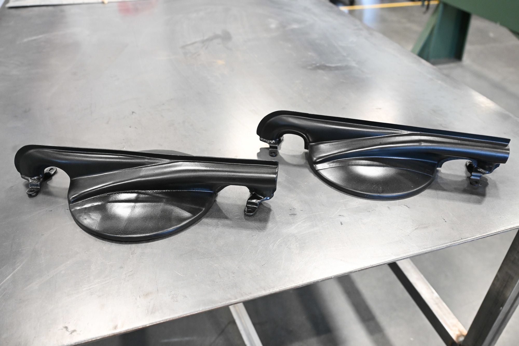 A photo of 3D printed aircraft parts