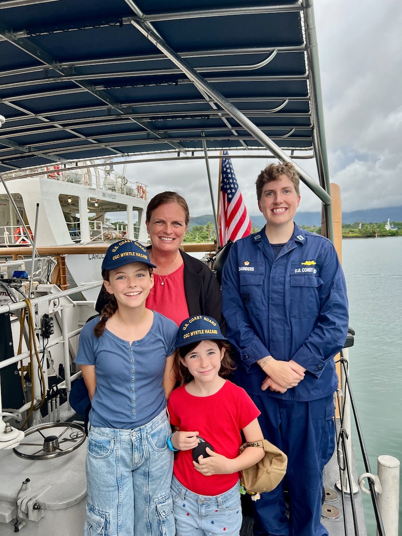 The USCGC Myrtle Hazard (WPC 1139) crew returned home Dec. 14, 2025, after completing a successful expeditionary patrol under Operation Blue Pacific, deepening partnerships with Pacific nations and bolstering maritime security in the region. The Sentinel-class fast response cutter crew operated for over 500 hours, patrolling 5,380 nautical miles from Nov. 17 to Dec. 14, with 15 days dedicated to providing a persistent presence in the exclusive economic zones of the Federated States of Micronesia and the Republic of Palau, as well as on the high seas. (U.S. Coast Guard photo)