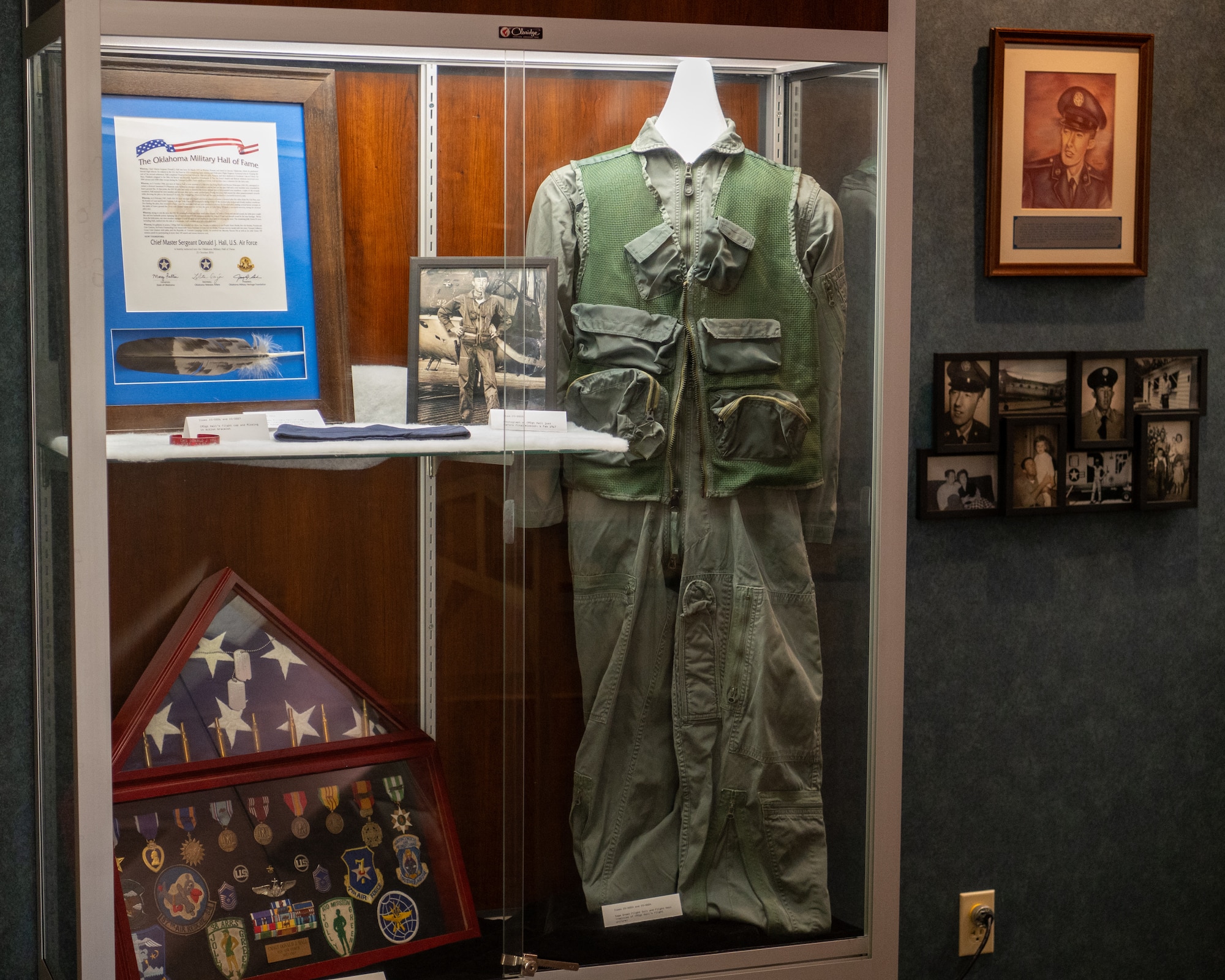 flight suit and military decorations