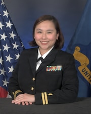 250916-N-OV429-1001 NEWPORT, R.I. (Sep. 19, 2025) - Lieutenant Ara Gutierrez, from Caloocan City, Philippines, serves with Navy Medicine Readiness and Training Command (NMRTC) New England, located in Newport, Rhode Island. Lieutenant Gutierrez serves as the laboratory program manager and public health department head at NMRTC New England (U.S. Navy photo by Lieutenant Sydney Wall).