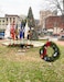 Eight wreaths are placed outside Kentucky's Old State Capitol in observance of Wreaths Across America in Frankfort, Dec. 11, 2025.