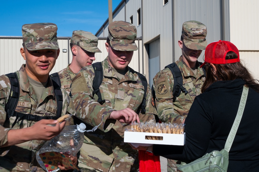 U.S. Air Force Students receive treats to start of the holiday