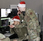 New York Air National Guard Airmen assigned to the Eastern Air Defense Sector in Rome, New York, prepare for their Santa Tracking on Christmas Eve as part of their North American Aerospace Defense Command mission on Dec. 19, 2025.
