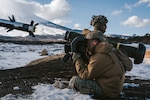 U.S. Marines with 1st Battalion, 3d Marines, 3d Marine Division fire a Javelin shoulder-fired anti-tank missile while conducting squad attacks during Fuji Viper 22.3 at Combined Arms Training Center, Camp Fuji, Japan, Feb. 17, 2022