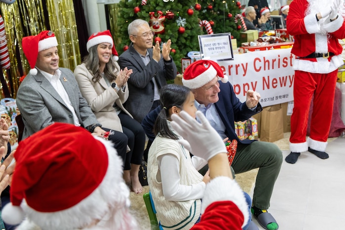Lt. Gen. Joseph Hilbert, Eighth Army commanding general, poses for a photo at Namsan-won Orphanage in Seoul, South Korea, Dec. 19, 2025.