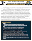 Chief of Naval Operations Adm. Daryl Caudle released his Professional Reading Program list to encourage all Sailors to deepen their knowledge as warfighters.